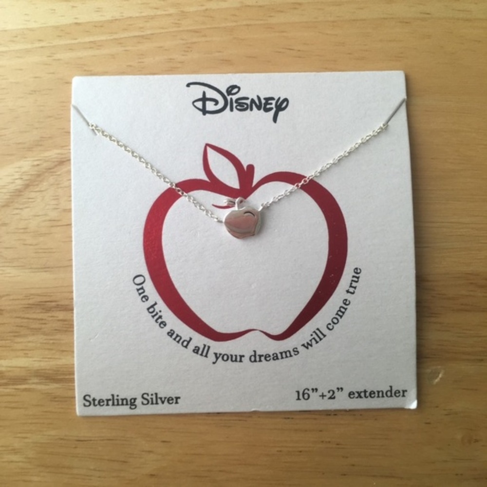Disney Sterling Silver Apple Necklace